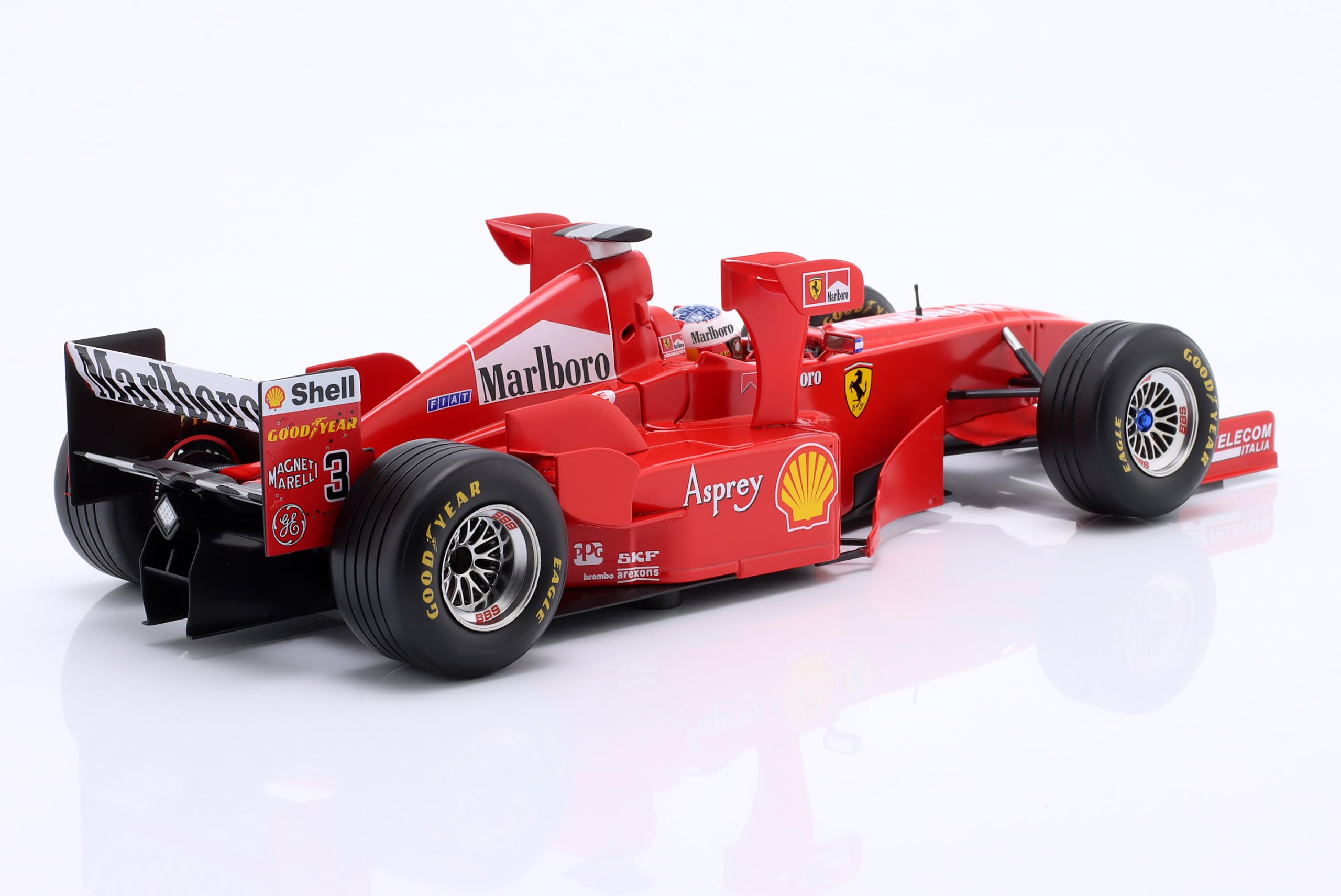 OPO 10 Modellino di Auto Compatibile con la Ferrari F300 Tower Wings di Mr. Schumacher, Formula 1, GP di Imola 1998, Scala 1/18, IXO WERK83 18033002