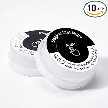 Chariot New York Compressed Towel Napkin Water Wipes Tissues | Hygienic Multipurpose Wipes | Hypoallergenic Magic Coin Wipes for Facial, Baby wipes, Travel purposes | Safe for Skin (10)