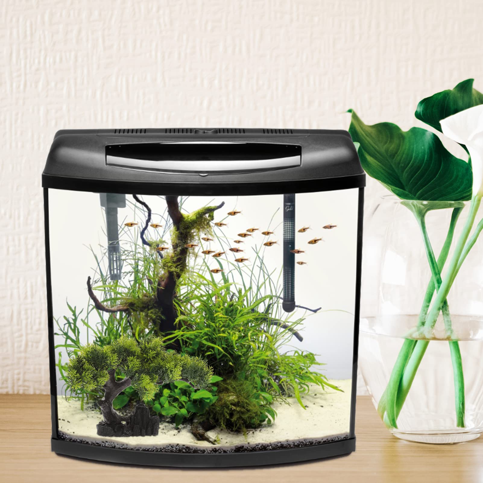 Piante Acquario PIANTE ACQUATICHE ARTIFICIALI Plastica Pesci Serbatoio ...