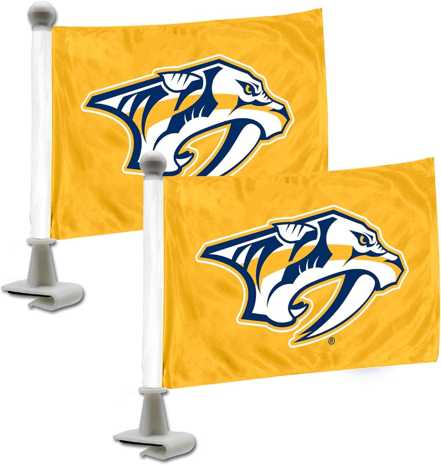 FANMATS 63325 Nashville Predators Ambassador Car Flags - 2 Pack Mini Auto Flags, 4in X 6in