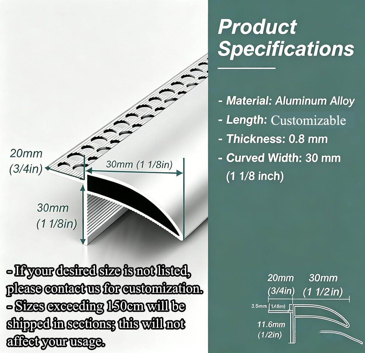 Krawędź kroplowa ze stopu aluminium