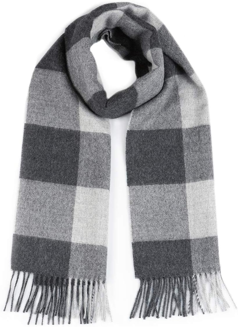 Inca Fashions - 100% Pure Baby Alpaca Buffalo Plaid Scarf for Men and Women