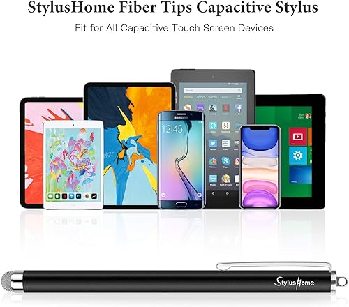Miniatura 6 de StylusHome Bolígrafos para pantallas táctiles (6 unidades), puntas capacitivas de fibra de sensibilidad con 6 puntas extra reemplazables para iPad