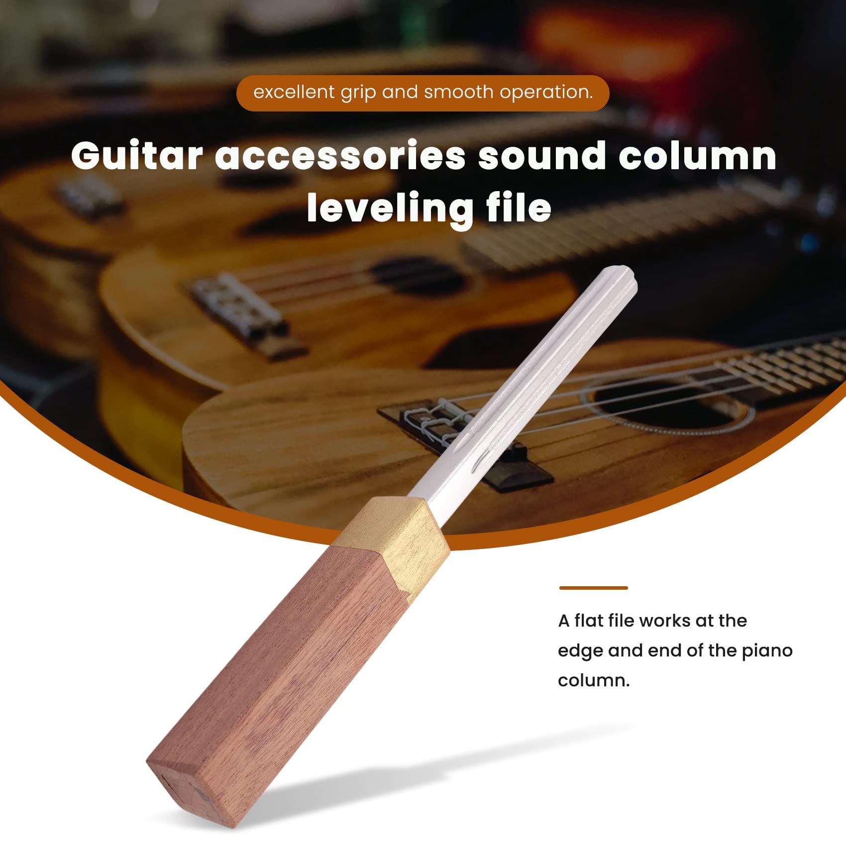 Lime à frettes de guitare, lime à frettes, outil arrondi pour frettes, fente et lime à trois rayons, outils multifonctions pour frettes de guitare