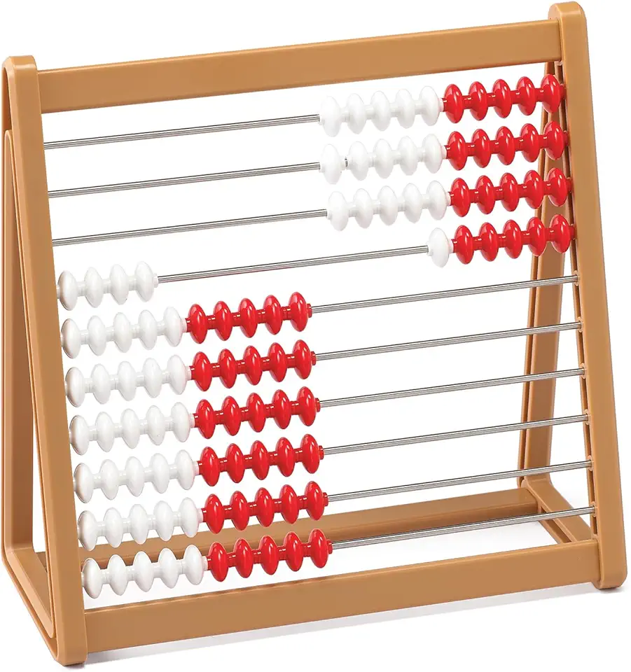 edxeducation Abacus - In Home Learning Manipulative for Early Math - 10 Row Counting Frame - Teach Counting, Addition and Subtraction