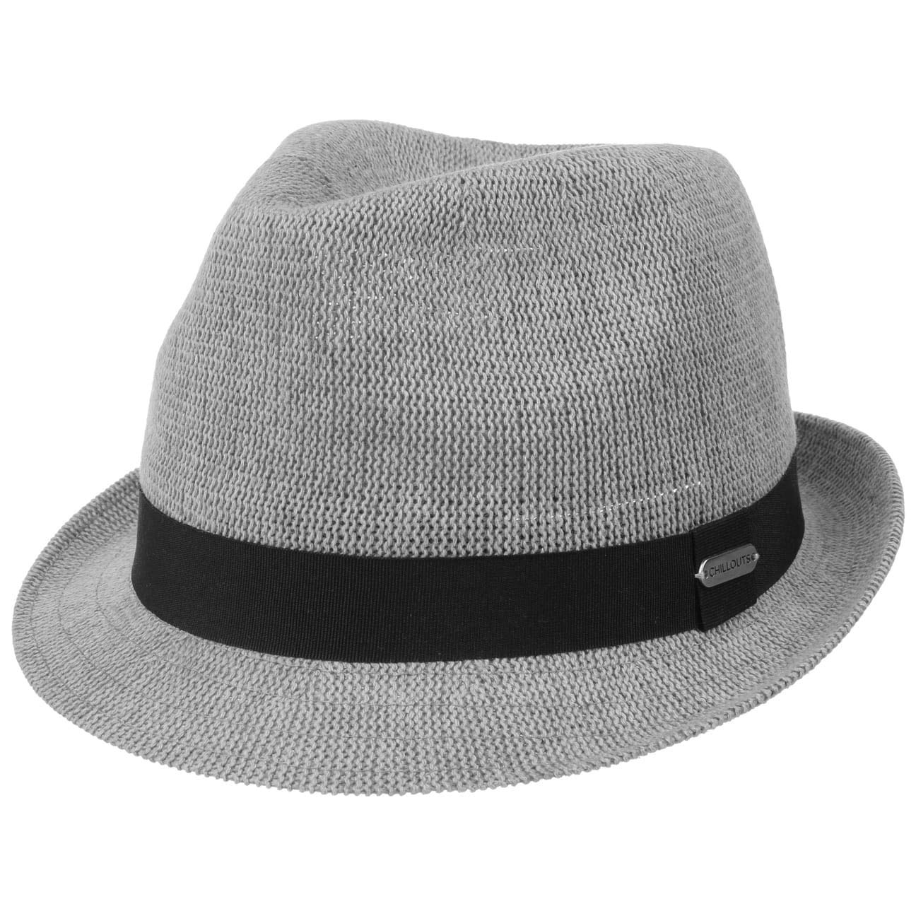 CHILLOUTS Bardolino Cotton Trilby Hat Women/Men - Sun Beach with Grosgrain Band Summer Spring-Summer - M (56-57 cm) Grey