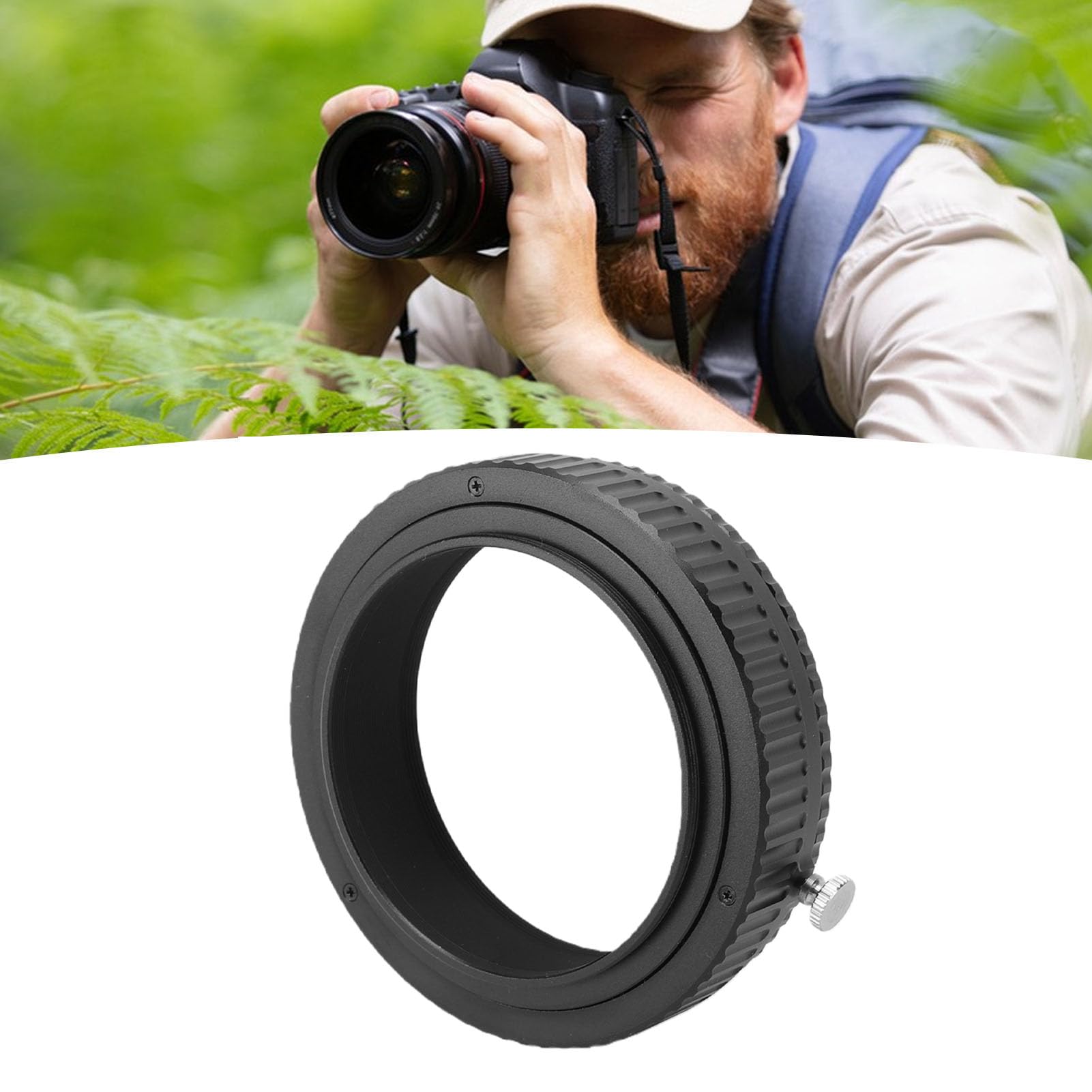 SENECESLI Adapter Helikoidalny Skupiający ze Stopu Aluminium 20-40 Mm | Adapter Helikoidalny M62, Przedłużka 20-40 Mm, Kontrola Ostrości Makro, Lekka Metalowa, Ręczna Bez Automatyki