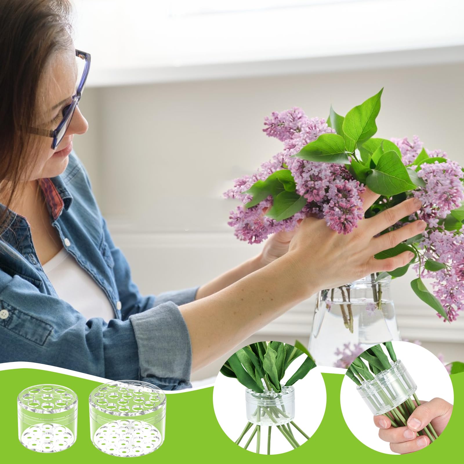 Supports De Tige En Spirale Pour Ikebana - Lot 2 Tailles (S Et L