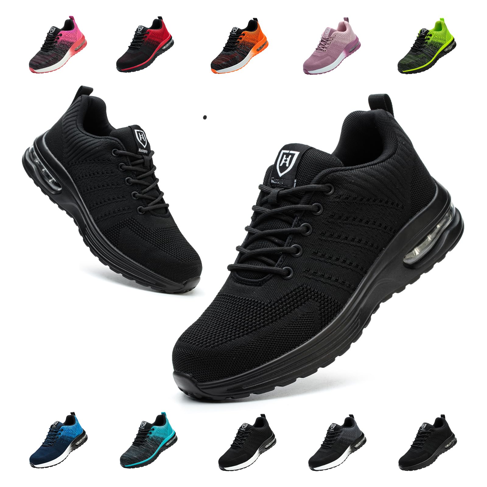Scarpe Antinfortunistiche Uomo Donna Leggere e Comode Scarpe da Lavoro con Punta in Acciaio Sportive Scarpe da Cantiere Antiscivolo Traspiranti