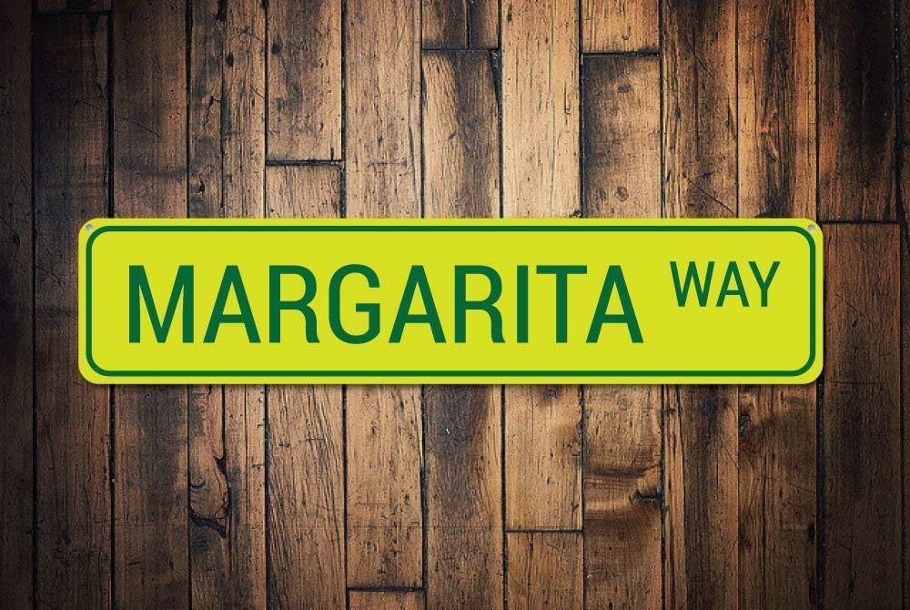 Yelenacca Margarita Way Sign Custom Beach Street Sign Ocean Lover Gift Beach House Decor Metal Sea Home Decoration Outdoor Street Sign/Subway Sign