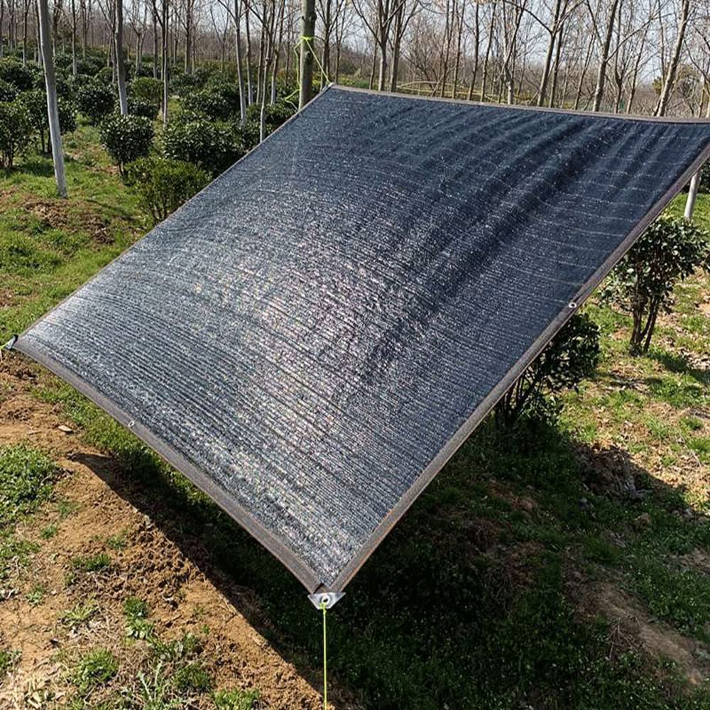 MAXEPO Rete ombreggiante Nera per pergola, Giardino, Serra, pollaio con Occhielli 75% Tessuto per Vele da Sole Tessuto di Protezione Anti-Strappo Resistente ai Raggi UV per canile più Facile