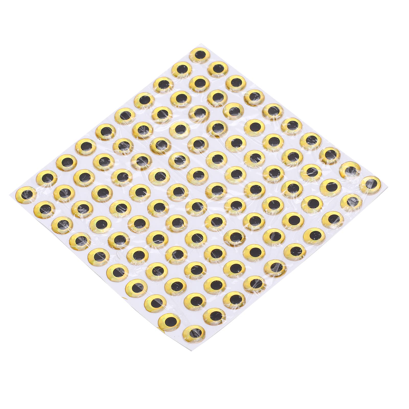 Señuelos de Pesca Pegatina para Ojos Simulación 3D Juego Holográfico Artificial para Accesorios de Cebos Artesanales (Gold)