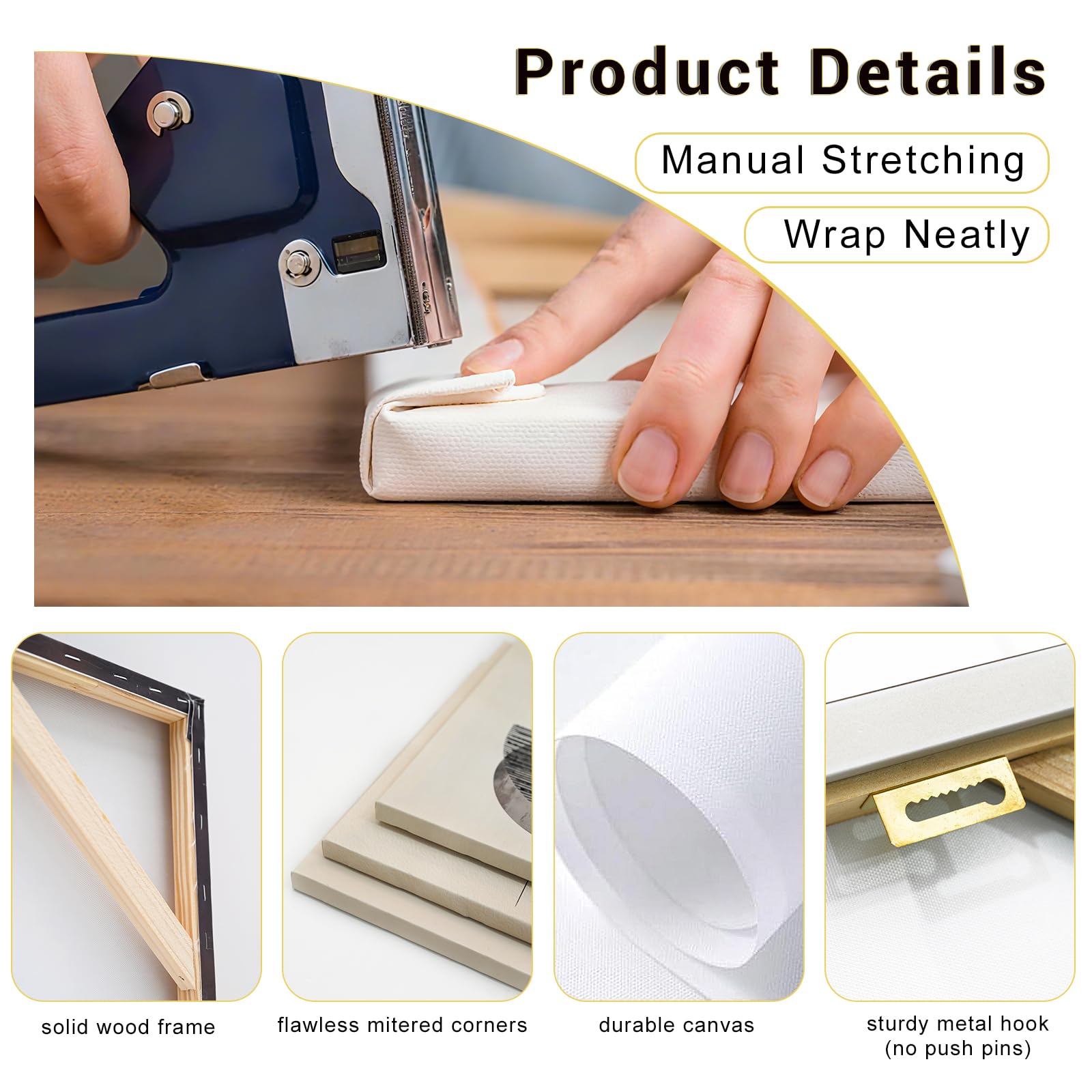 LJXDUBAF Abstrakte geometrische Leinwand-Wandkunst, 3er-Set, moderne neutrale Wandbilder für Wohnzimmer, minimalistische Leinwand-Wandkunst, Wanddekoration