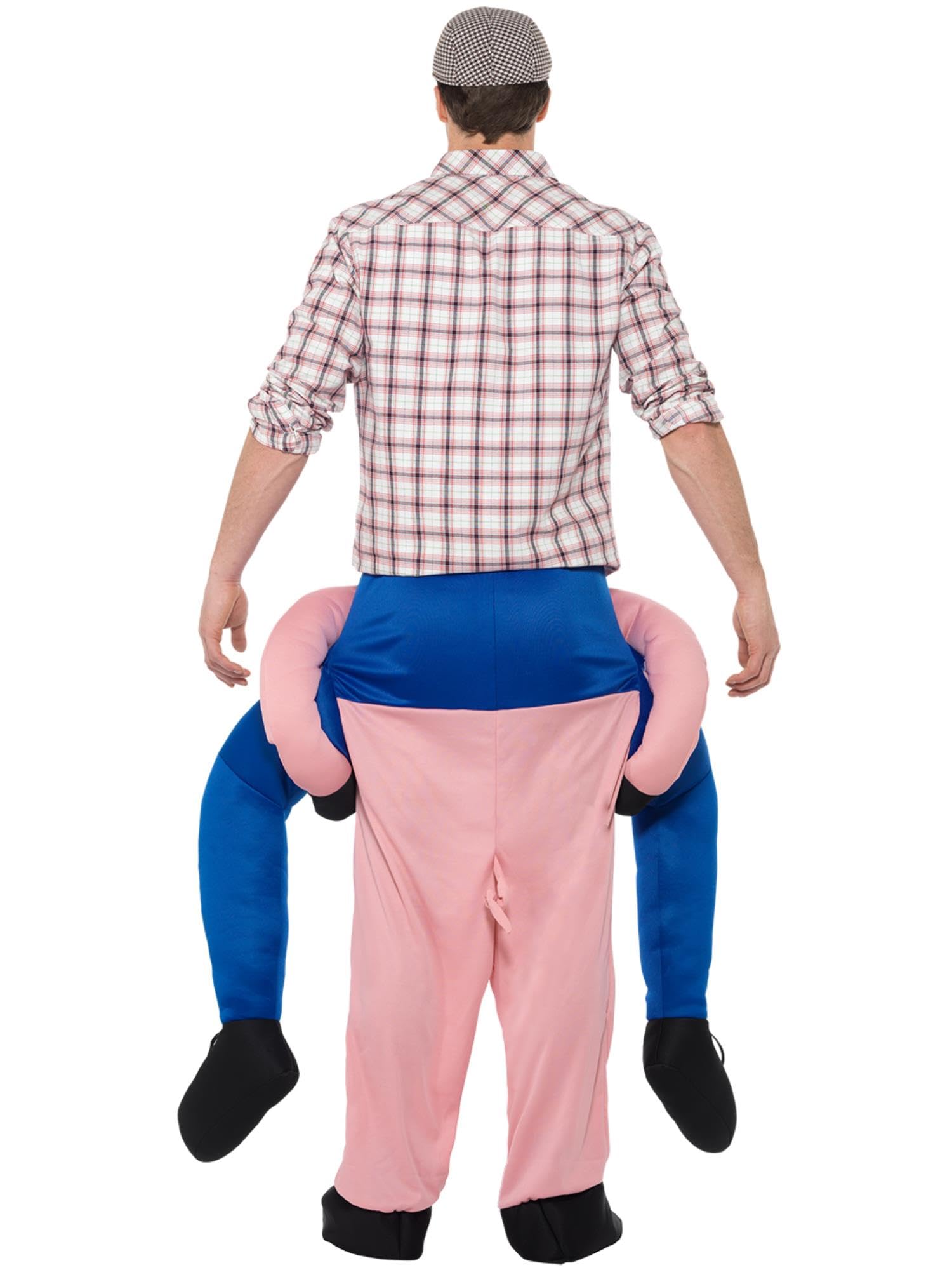 Piggyback Pig Costume, Pink, One Piece Suit with Mock Legs