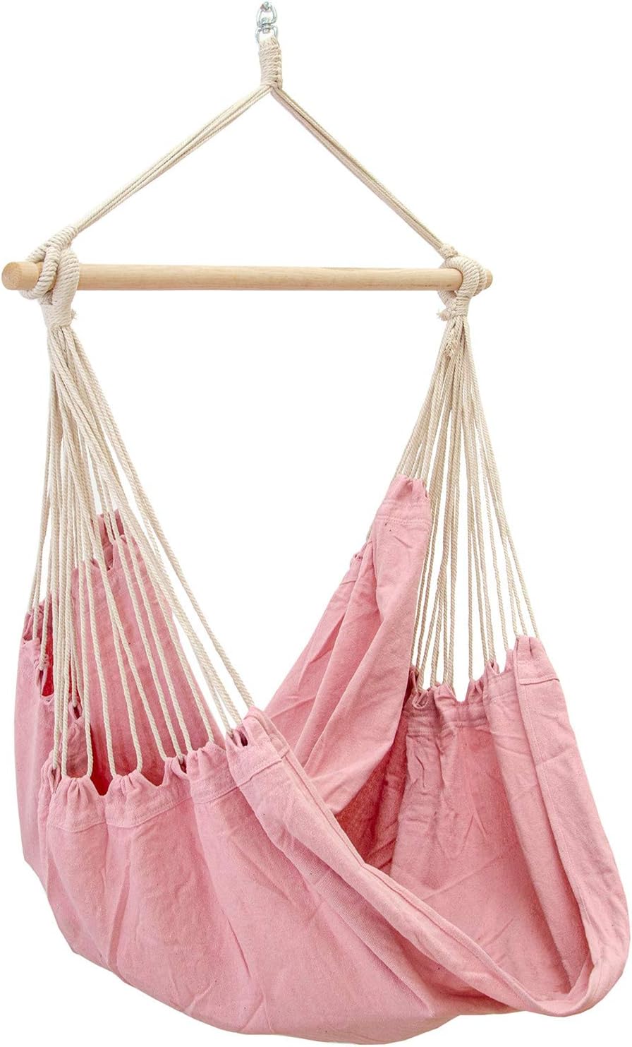 AMANKA XXL Siège Suspendu 185x130cm hamac pour s'asseoir Rayures