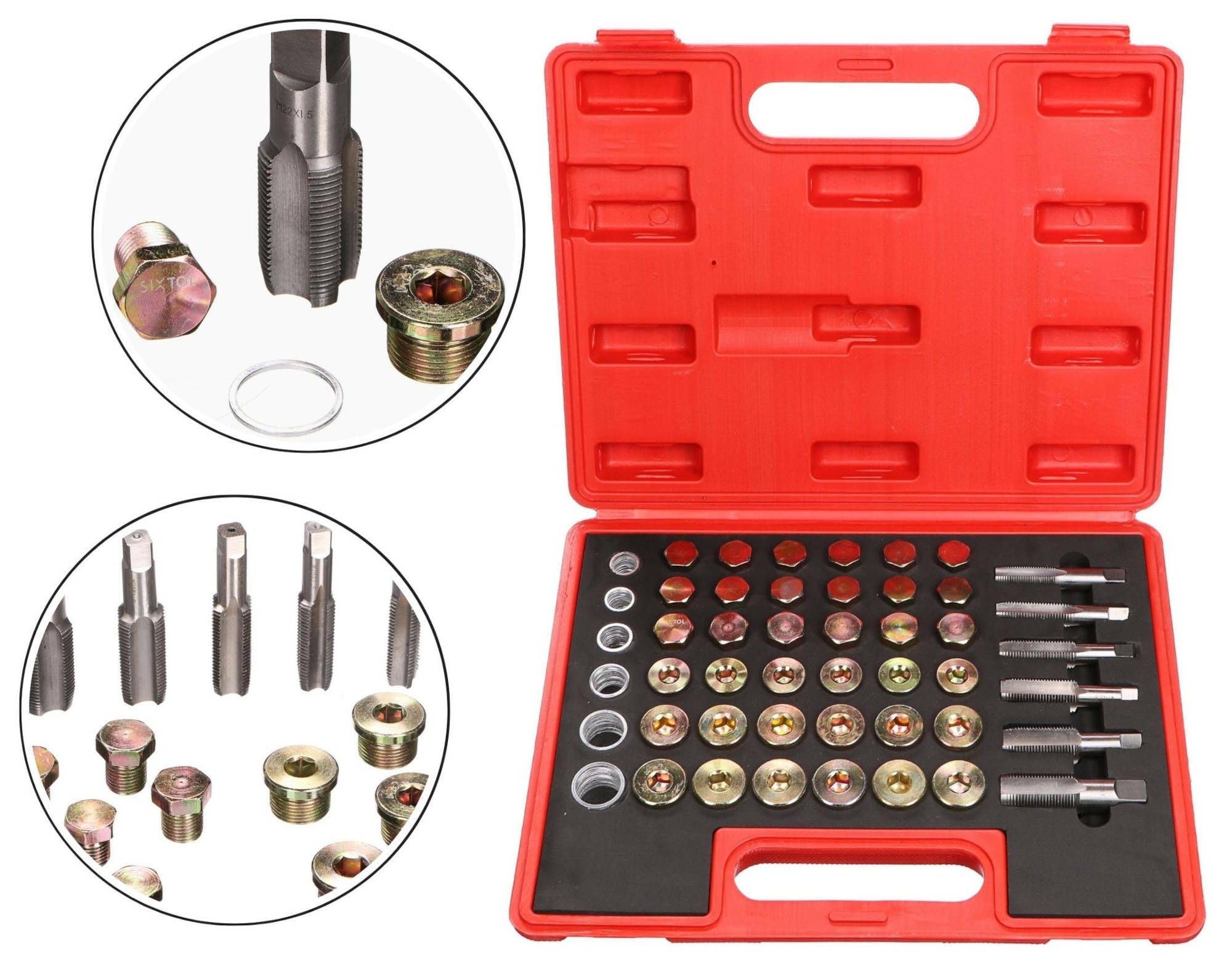 Zestaw naprawczy do gwintów spustowych oleju Mechanic Oil PAN zestaw 114 | 114 sztuk | naprawa nici