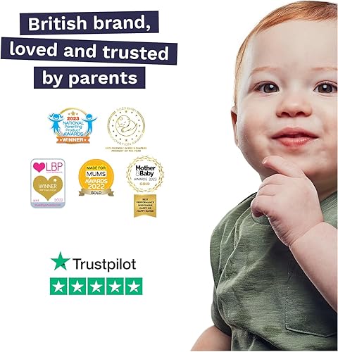 Miniatura 7 de Pura Pañales ecológicos talla 3 (9-20 libras) hipoalergénicos, algodón orgánico suave, sostenible, hasta 12 horas de protección contra fugas,