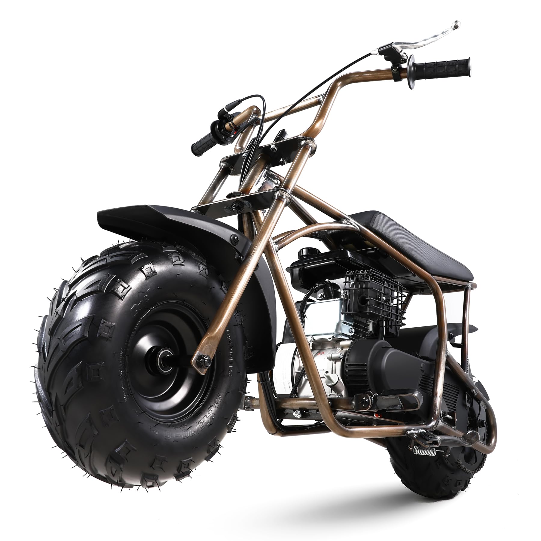 Oryxearth Mini Dirt Bike for Kids, 105CC 4-Stroke Kid Gas Powered Off-Road Pocket Pit Trail Motorcycle W/EPA Approved, Up to 28 Mph Weight Support 185 LBS, for Adults and Teens, Standard, Rust Brown