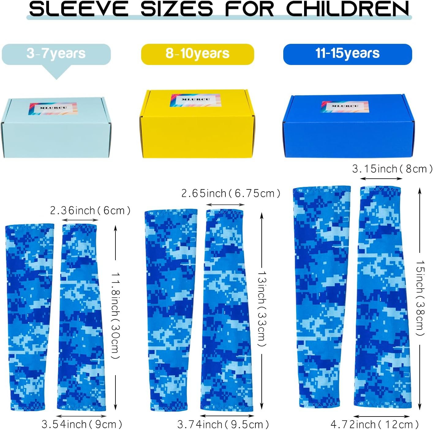 16 Pairs Arm Sleeves for Kids Youth Football Basketball Baseball UV Sun Protection Cooling Compression Sleeves