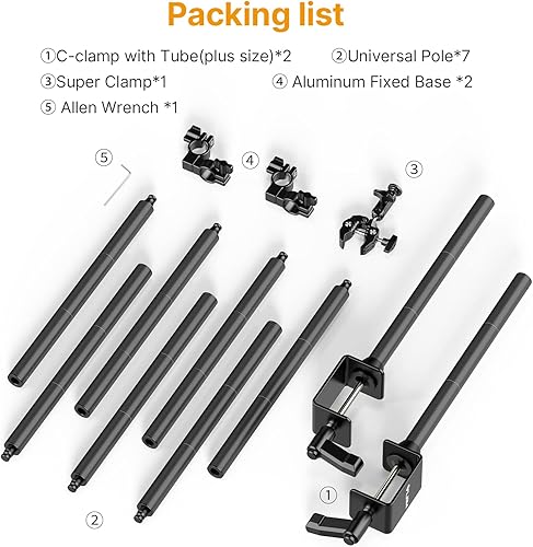 Miniatura 6 de jusmo LS15 - Plataforma de montaje de cámara de escritorio superior hacia abajo, plataforma de montaje multidispositivo de aluminio profesional para