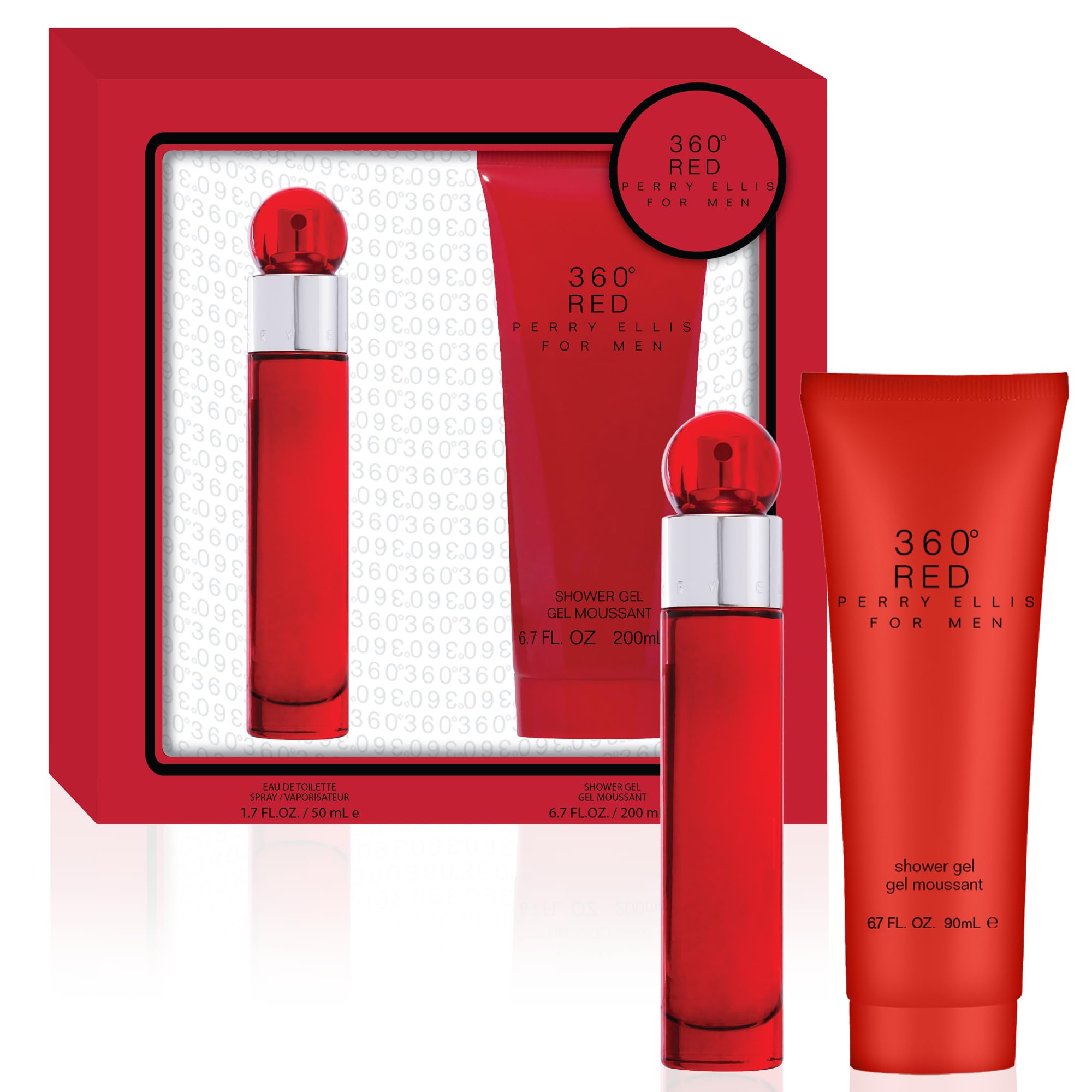 Amazon.com : 360 Red by Perry Ellis for Men - 2 Pc Gift Set 1.7oz