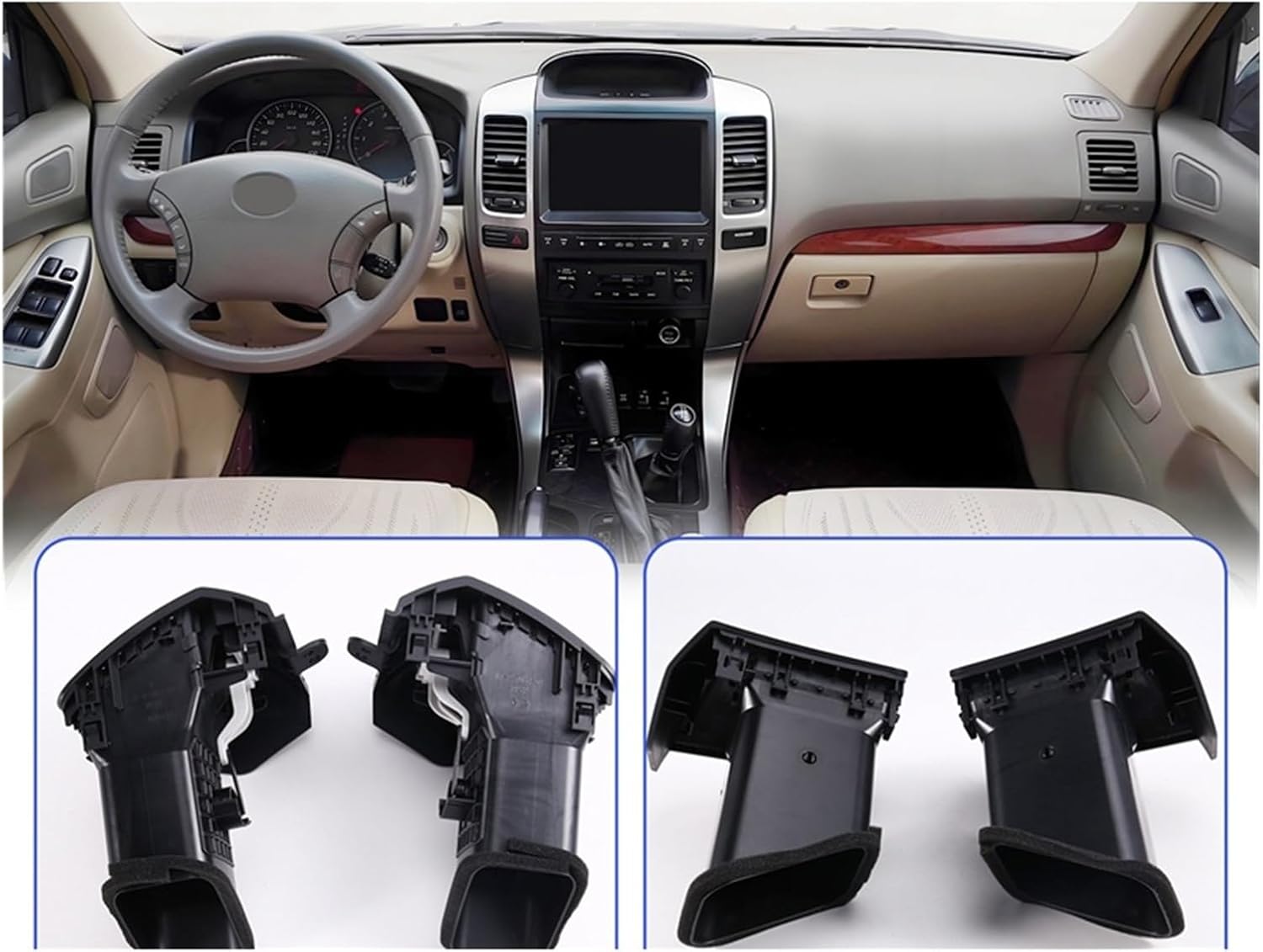 Automotive Air Conditioning Vents Air Conditioning Conditioner Grille Fit for Toyota Land Cruiser Prado 120 Fit for Lexus GX470 2003-2009 Nice-Looking