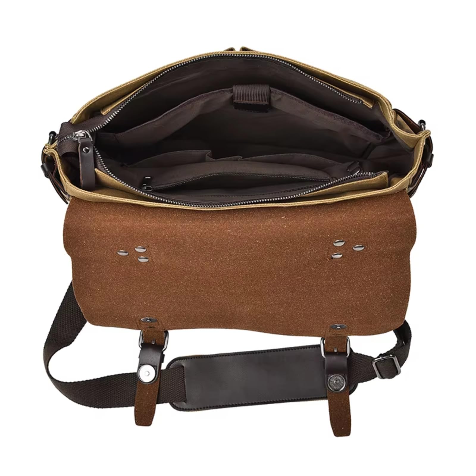 Compatibile Con CRF Per 125 250 CR XR Borsa A Tracolla Design Per Moto Accessori Per Spalla Crazy Horse In Tela Cerata Impermeabile Sacche Moto(Khaki)