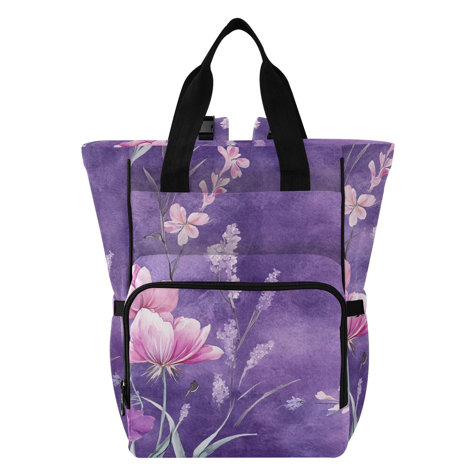Duże torby na pieluchy unisex do podróży kwiatowe tulipany