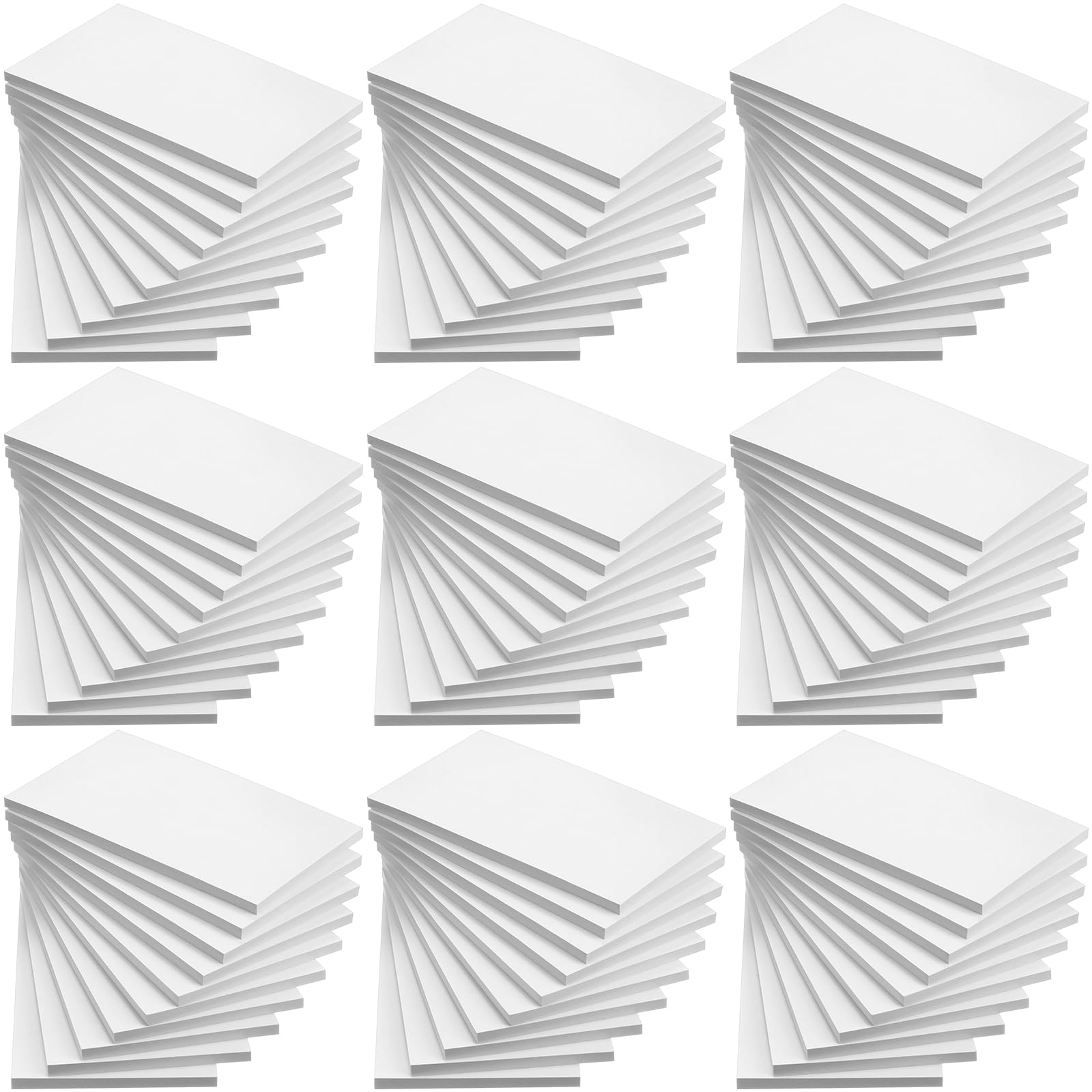 Fainne 3 x 5 Inch Paper Note Pads White Memo Pad Blank Writing Memo Scratch Paper for Waitress Waiter Book to Do Grocery List Small Notebook