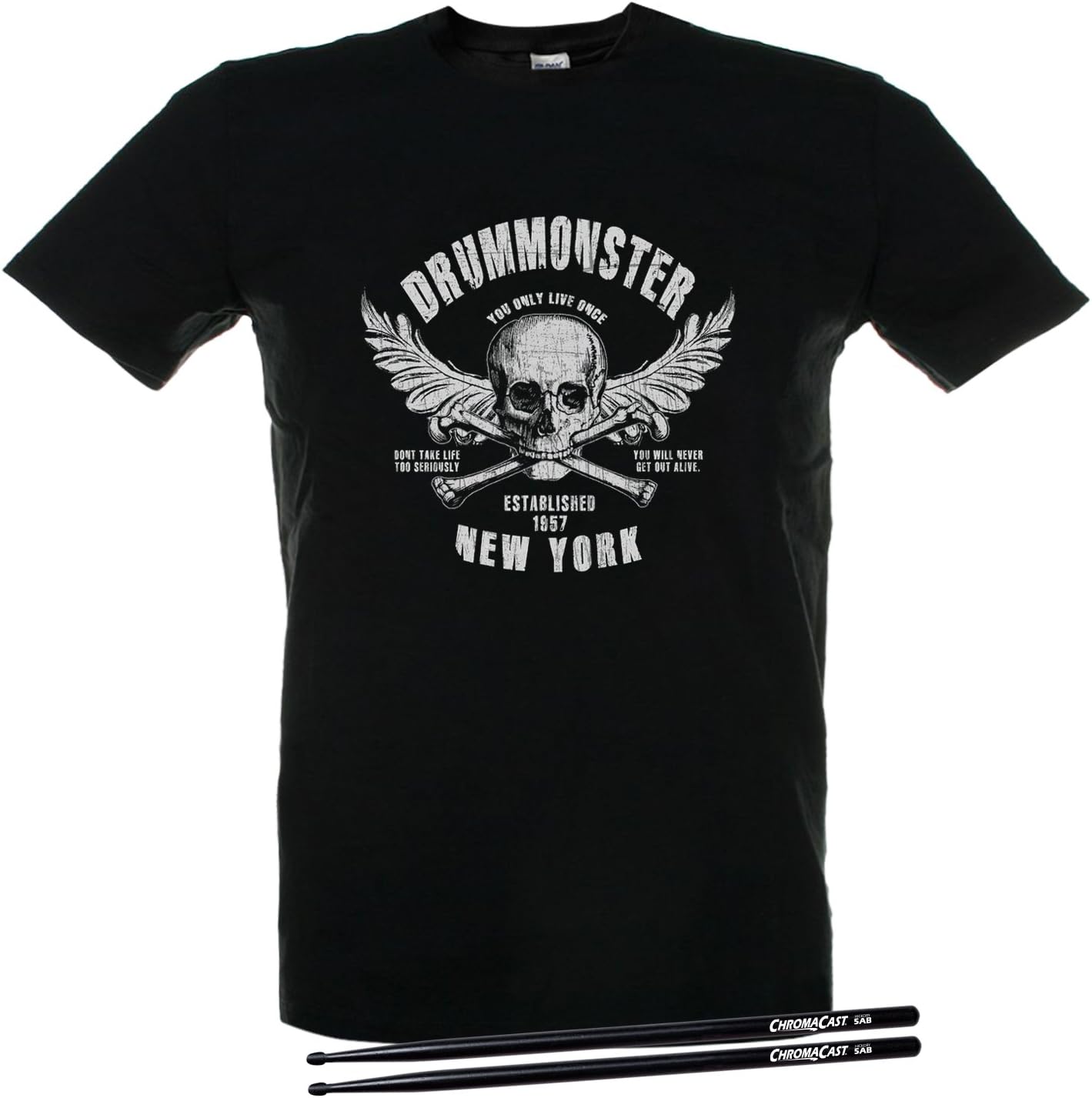 Short Sleeve T-Shirt (XX-Large) with 5a Drumsticks
