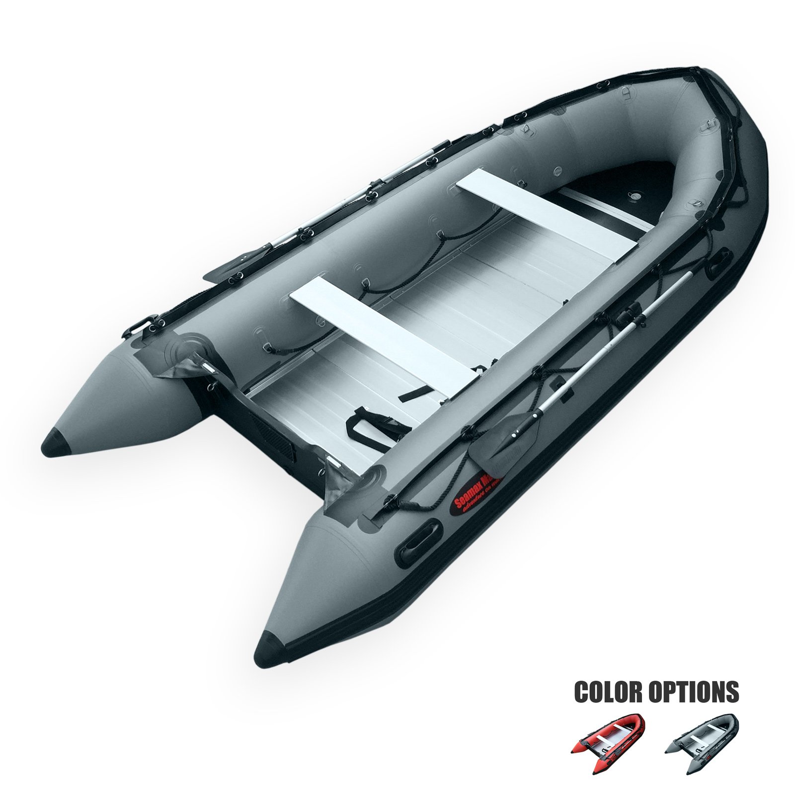 Buy SEAMAX Heavy Duty Ocean430 14ft Inflatable Boat, Aluminum Floor, V