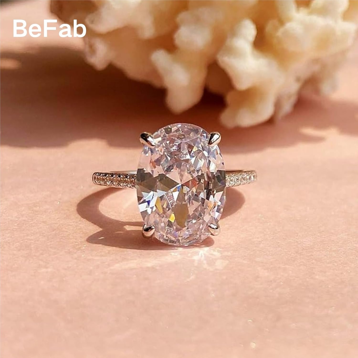 925 Sterling Silver 14x10mm 5.81 Ct Oval Solitaire Engagement Ring Large Oval-cut Cz Cocktail Ring