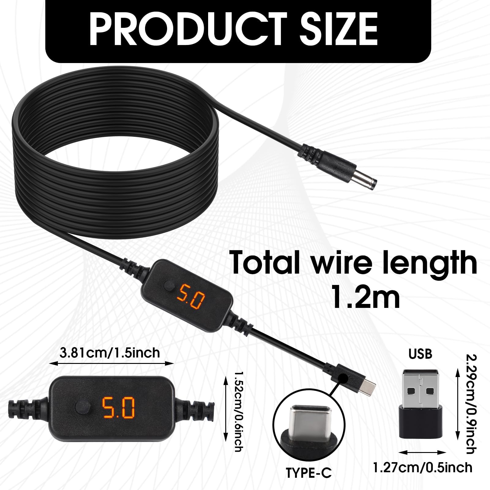 Câble Adaptateur D'alimentation Vers DC5521 - Mâle Vers 5.5x2.1 Mm - Sortie 12V - Pour Alimentations ATX