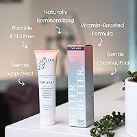 Vista 2 de Better & Better Pasta de dientes para niños Pasta de dientes natural de hidroxiapatita infundida con calcio y vitaminas D, E, B12 Libre de flúor