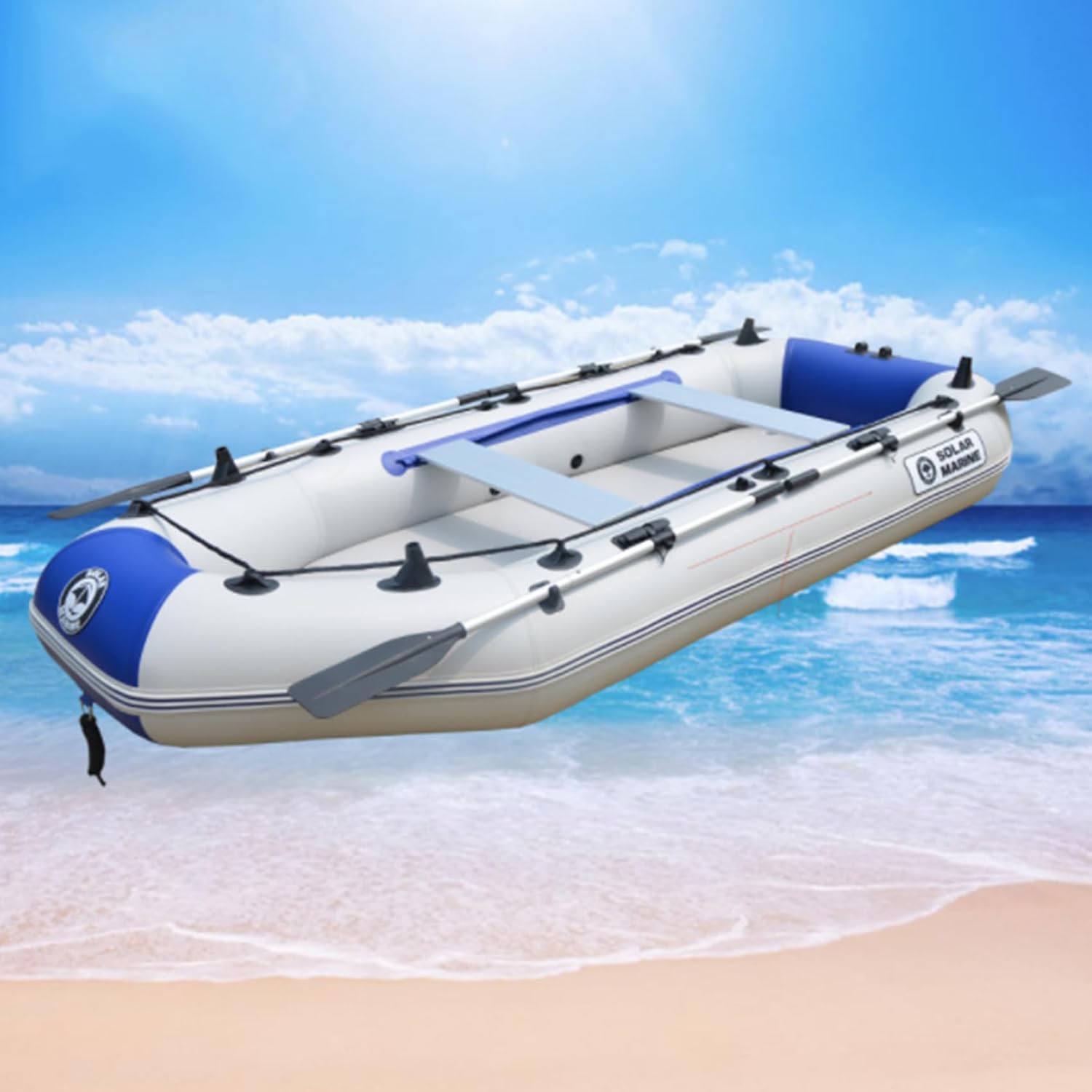 Rubber Boat Inflatable Kayak PVC Air Boat Fishing Boat Durable Mini Boat Inflatable Boat for Saltwater Fishing Independent Air Chamber Construction Outboard Motor Mountable Fishing Leisure Outdoor Marine Sports 5.9 ft 1.75 m