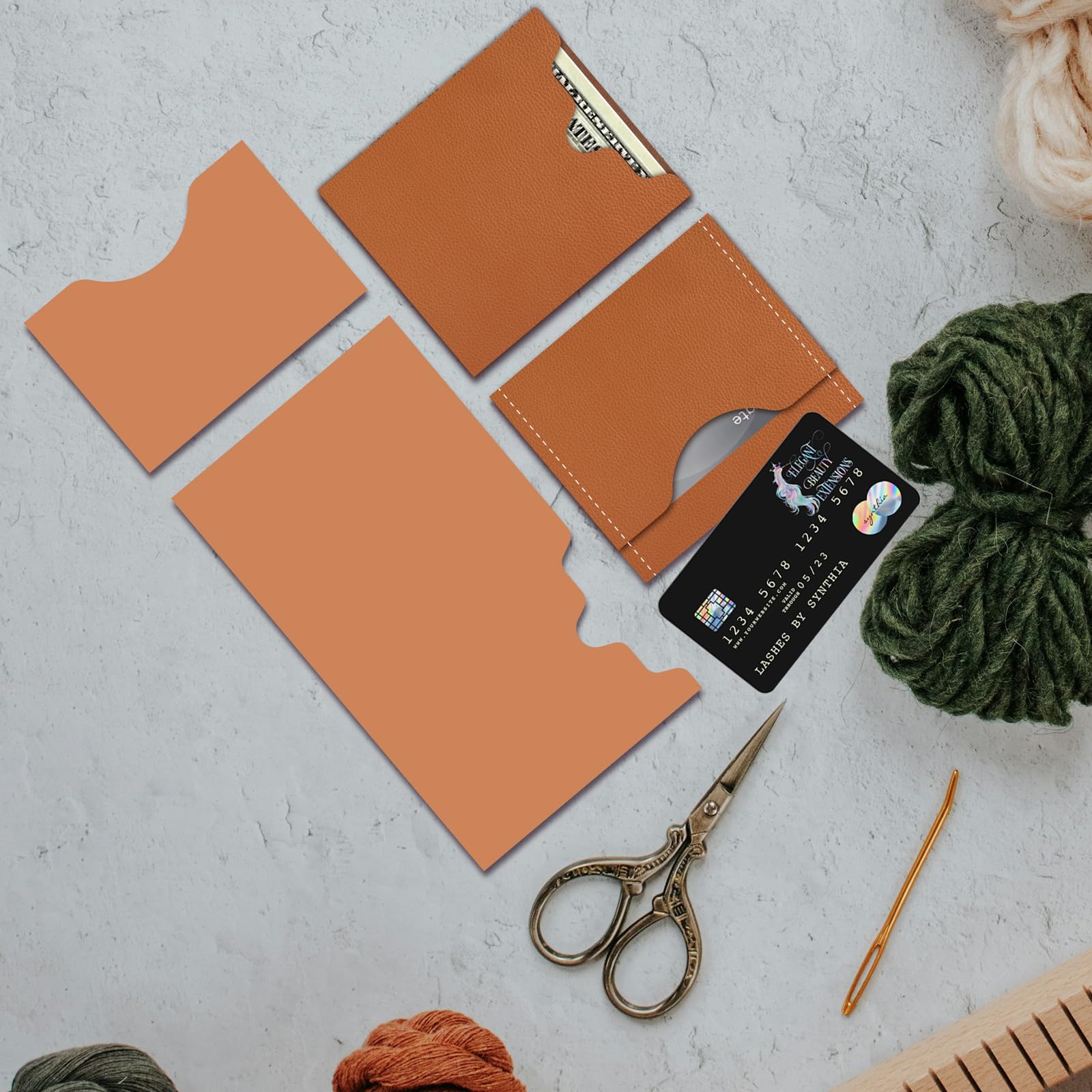 SUPERDANT Leder-Stanzform, zwei-Wege-Kartenhalter, Holz-Stanzformen, Kartenetui, Leder-Stanzformen für Kunst, Handwerk, Stanzformen, Visitenkartenetui, schlanke Brieftasche für Damen und Herren
