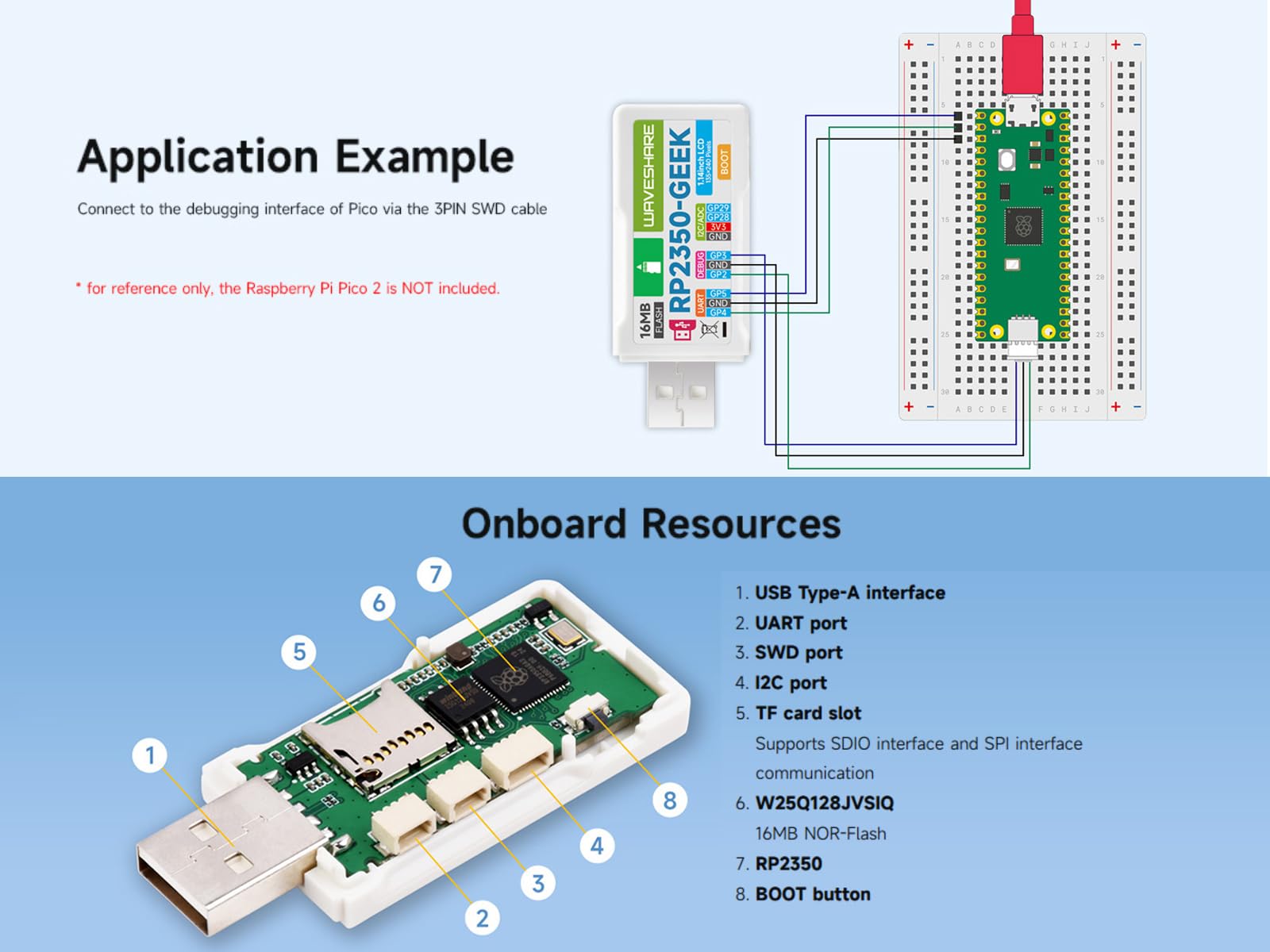 Waveshare RP2040-GEEK Development Board: 1.14 Inch 65K Colour LCD Display, USB De... - Buy At