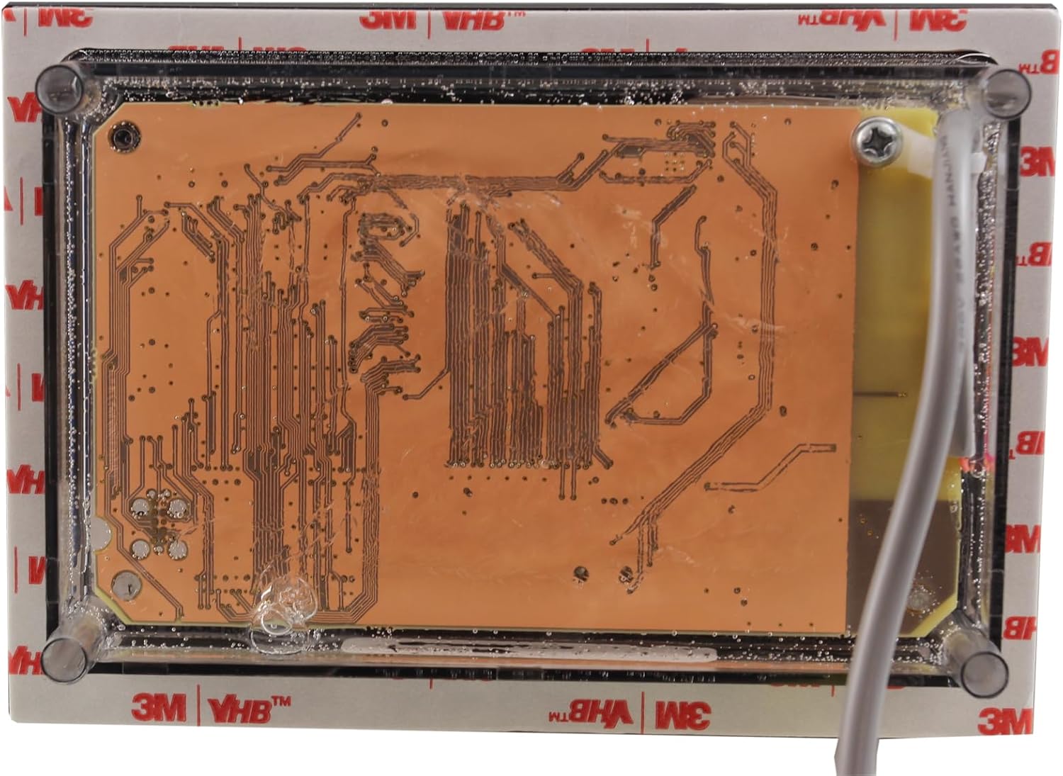 Rear view of the Balboa SpaTouch3 touchscreen panel, showing the circuit board and mounting points.