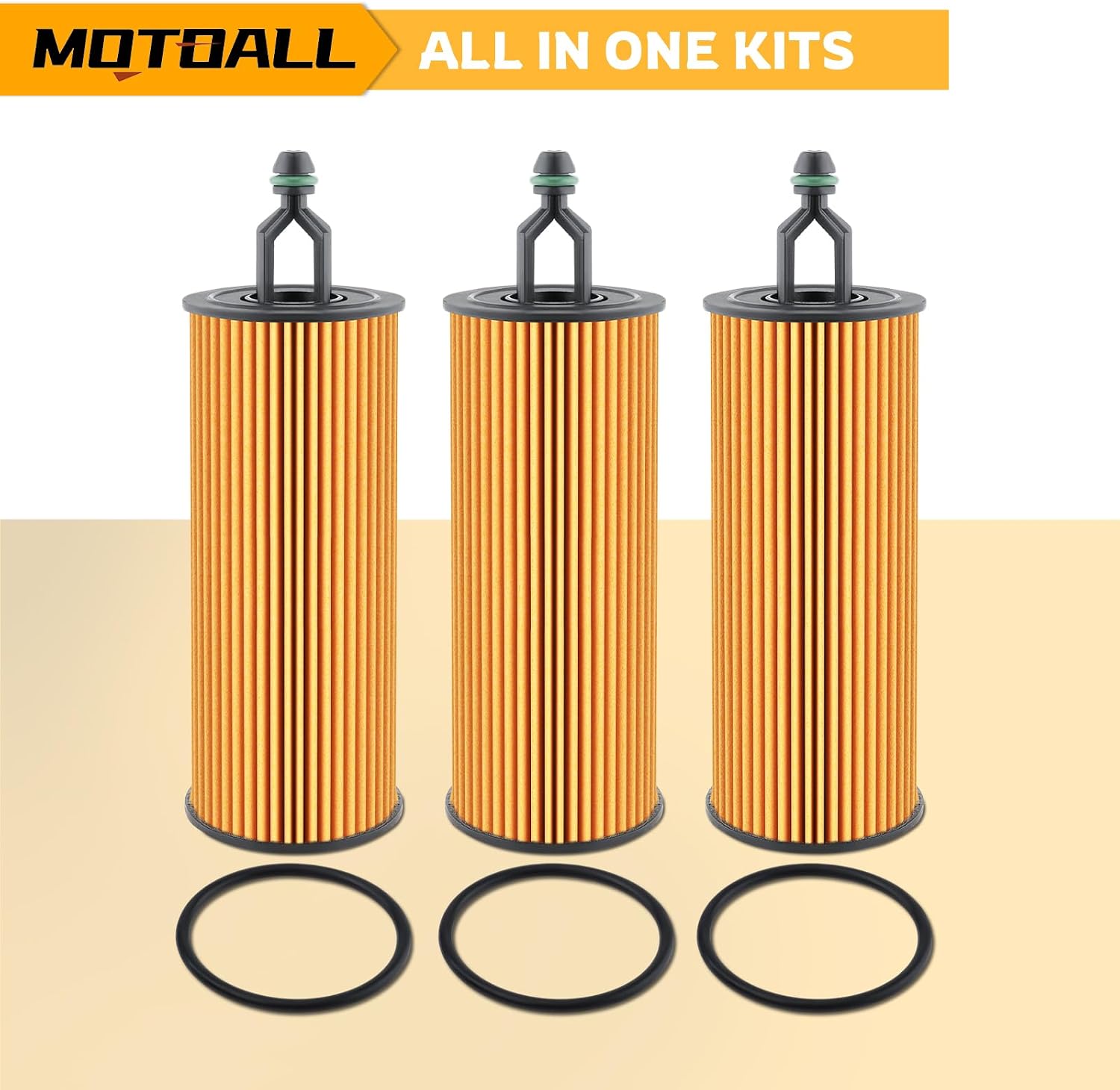 MOTOALL 3 Pack Oil Filter 68191349AB for Chrysler 300 Dodge Durango Jeep Grand Cherokee 68191349AA, 68191349AC MD-767, ADA102131, CH11665, WL10010