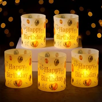 10 Sets Gold and White Birthday Centerpieces Decorations for Table
