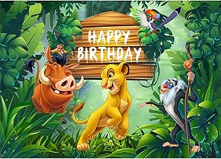 The Lion King Backdrop simyron Lion King Simba Birthday Background The Lion King Fiesta Theme Photography Backdrop and Studio Props DIY Kit Photo Booth Background Simba Background 150*100 cm