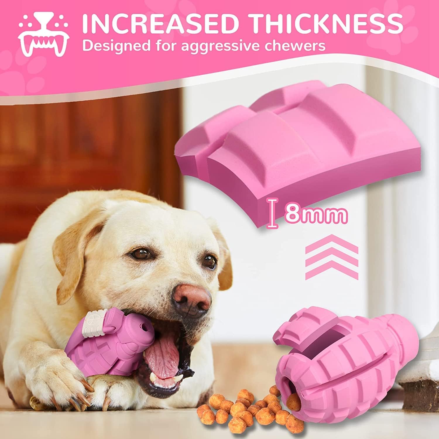 Indestructible Interactive * Toys, Suitable for Large, Medium and Small Dogs, Food Grade Tough Dog Toys, Chewing Fun, Chasing and Taking