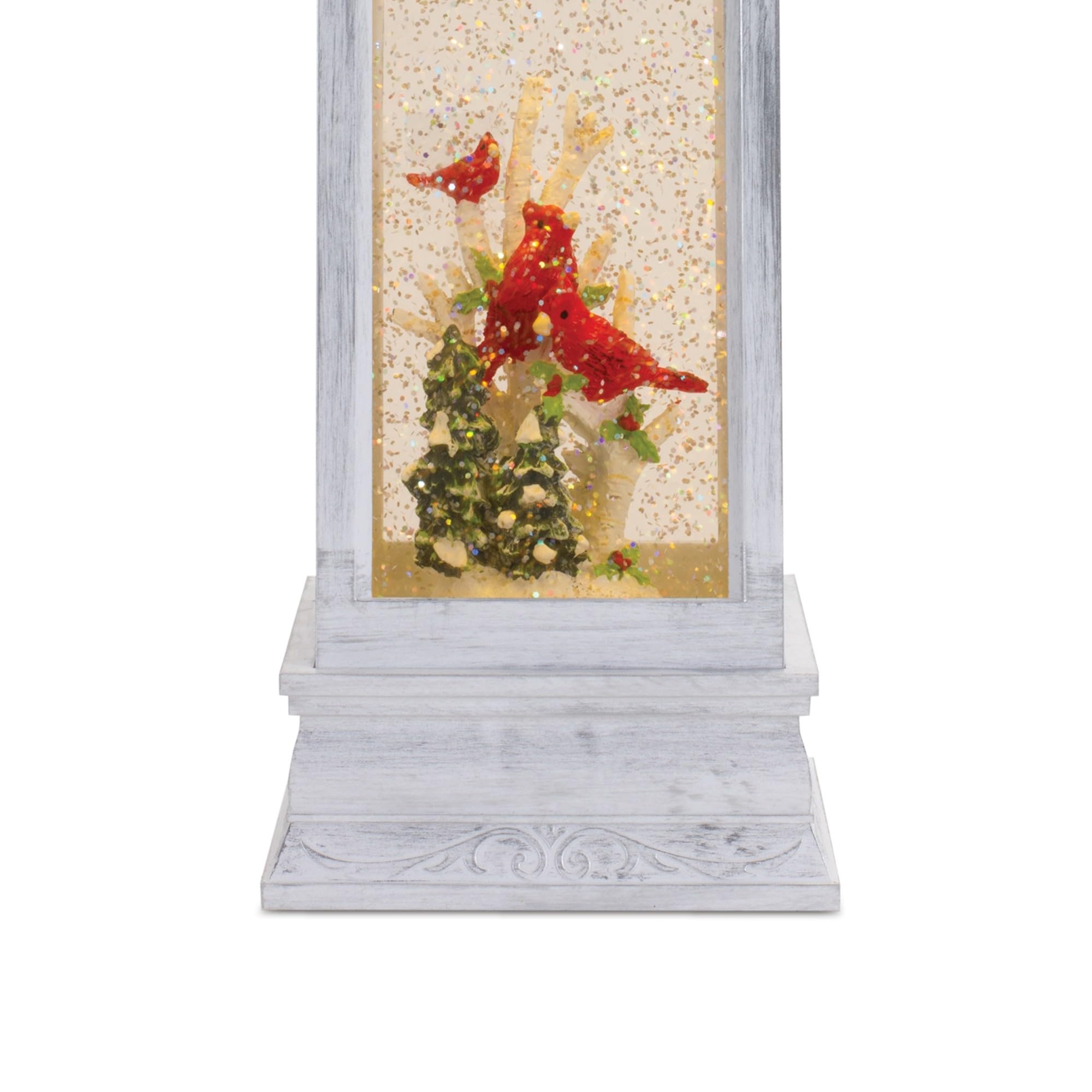 Melrose 84555 Snow Globe with Cardinal on Branch, 12.75-inch Height, Plastic