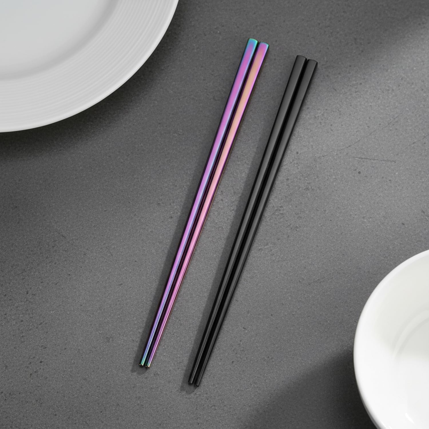 Stainless Steel Chopsticks Set - 5 Pairs Reusable -7 Stainless Steel Chopsticks Set - 5 Pairs Reusable -7