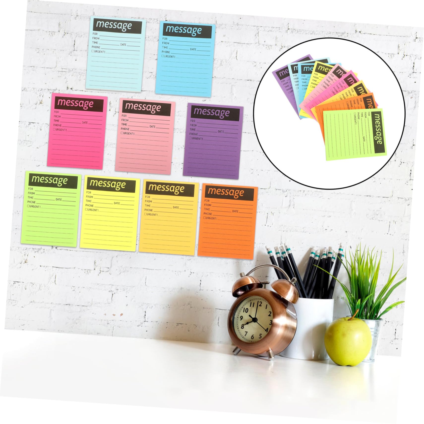 Angoily 2 Stück Teiliges Bunte Haftnotizen mit Stark Klebenden Rückstandsfrei Ablösbaren Message Pads Vielseitige Notizblöcke für Büro Schule und Haushalt Praktische Memo Sticker für To Do
