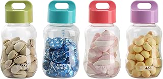 UPSTYLE 6oz Kids Small Water Bottle Food Grade Plastic Mini Cute Juice Travel Sports Wide Mouth Mugs in Bulk for Milk/Coffee/Tea Kitchen Storage Cups for Snacks Lunch Box - coolthings.us