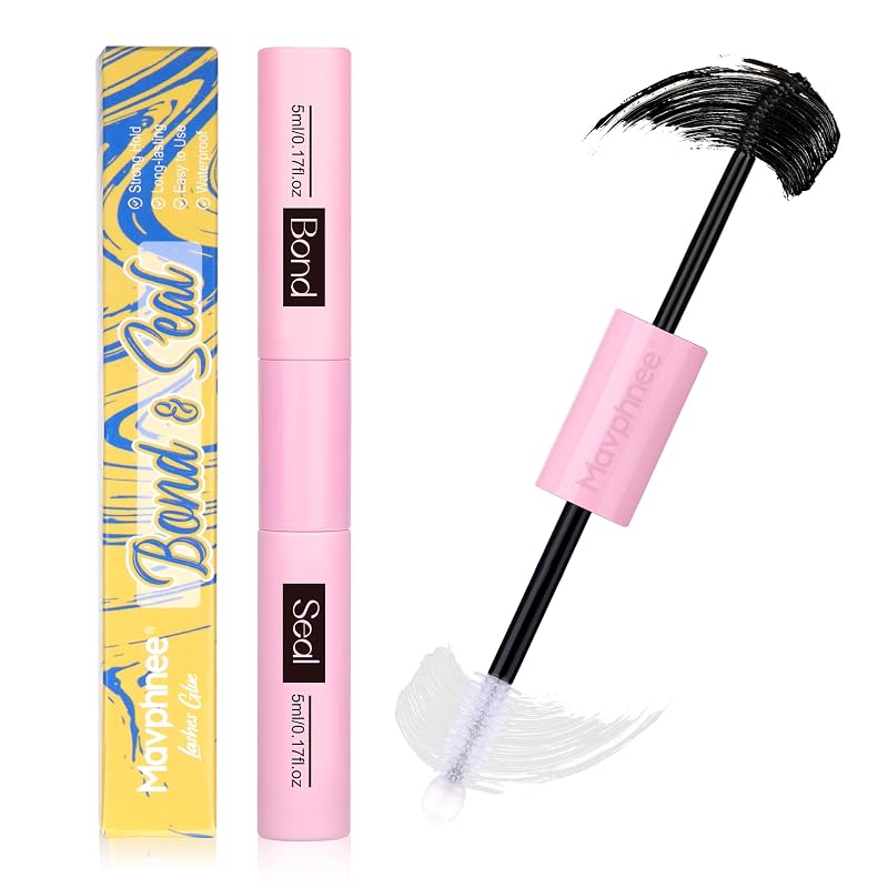 Cola para Cílios Postiços Mavphnee Bond e Seal em Gel Transparente, 2 em 1, 5 mL