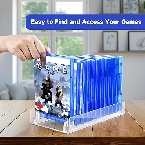 Miniatura 4 de Soporte organizador de almacenamiento de videojuegos acrílico para PS5, PS4, PS3 - Soporte de exhibición para hasta 12 juegos (transparente)