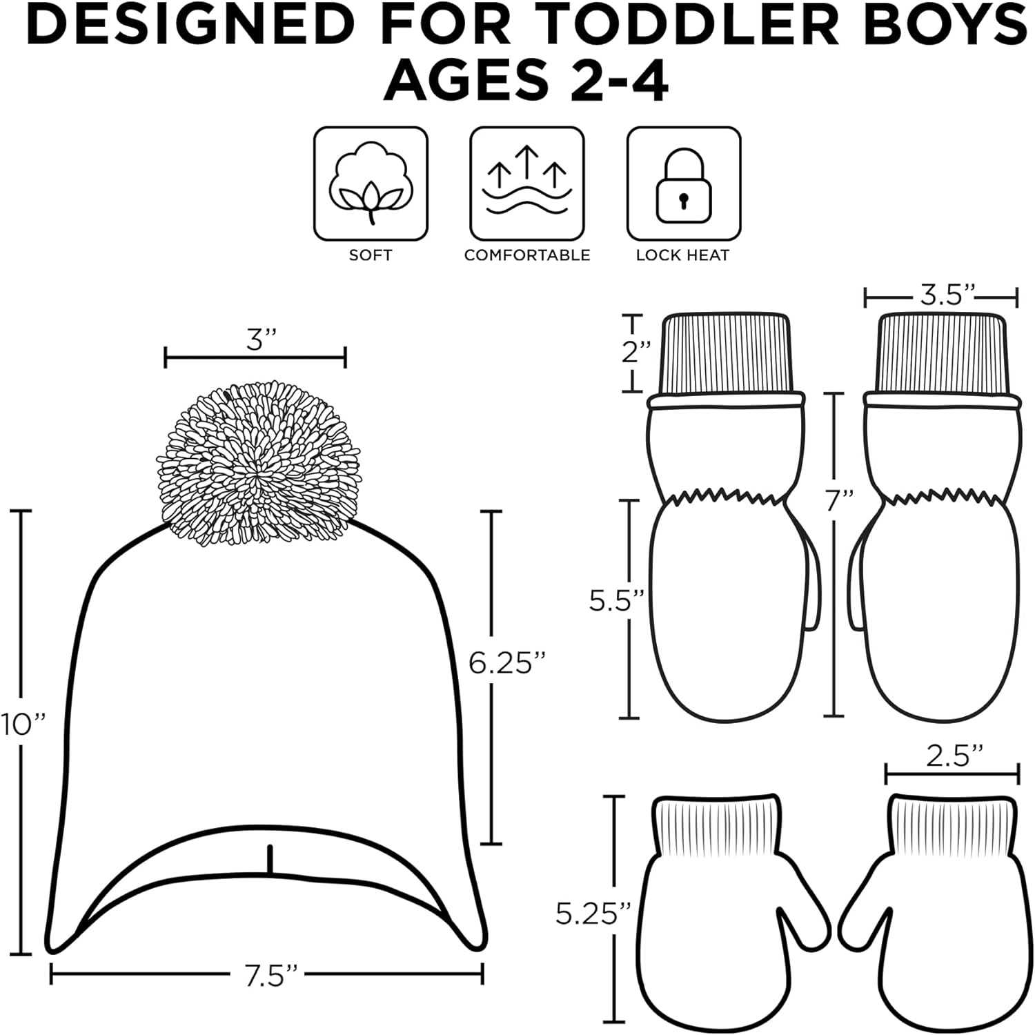 Nickelodeon Boys Paw Patrol Toddler Winter Hat with Knit Mittens and Insulated Ski Mitten Set, Age 2-4 - Image 7