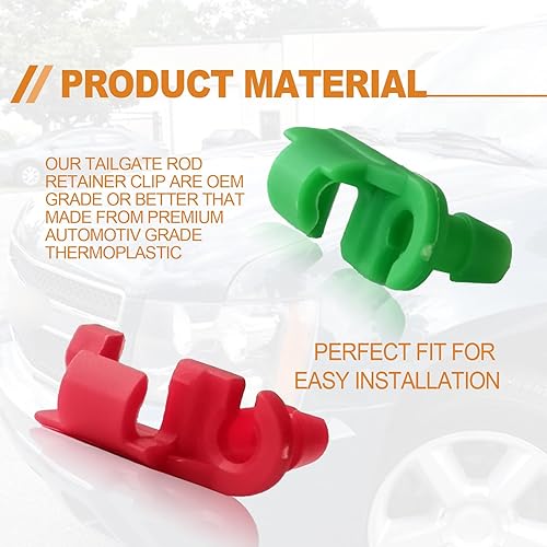 Miniatura 5 de 5 pares de clips para barra de manija de puerta trasera, izquierda y derecha, compatible con Chevy Silverado GMC Sierra 88981030 88981031